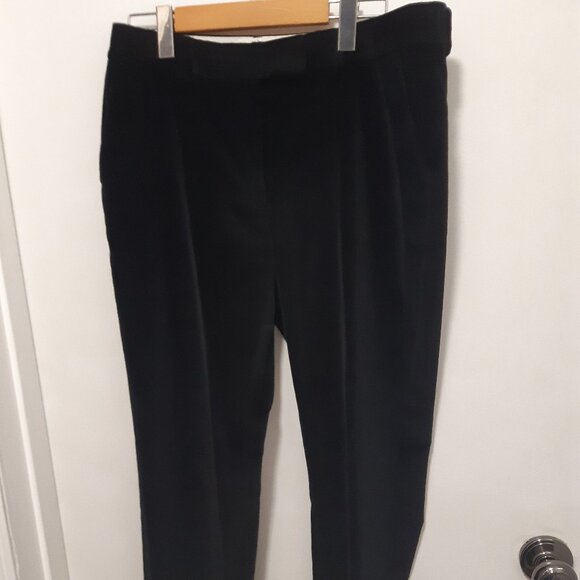 Rachel Zoe Black Velvet Pants Size 10 - Picture 1 of 9